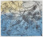 Hugo Koha Lindsay, composition 5: with notations, additions and substractions, 2023 synthetic polymer, graphite compound & water on cotton duck, 1600 x 1850 mm