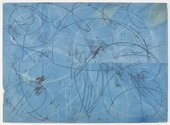 Hugo Koha Lindsay, composition 3: with notations, additions and substractions, 2023, synthetic polymer, graphite compound & water on cotton duck, 1200 x 1650 mm