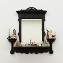 Ruth Watson, Echo, 2024, souvenirs, vintage mirror,, 94 x 97 x 15.5 cm