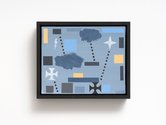 Tony de Lautour, Blockhouse III, 2024 acrylic on canvas board 200 x 250 mm