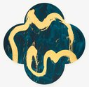 Max Gimblett, Paradise, 2023, gesso, acrylic and vinyl polymers, size, precious gold leaf on canvas, 203.2 x 203.2 x 5.1 cm