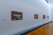 Installation view: Doris Lusk, Imagined Projects: Forty Years On in Infrastructure: power, politics and imagination, Te Pātaka Toi Adam Art Gallery