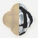 Max Gimblett,  The Altar, 2023, gesso, acrylic and vinyl polymers, size, Chinese Pewter metal leaf, 63.5 x 63.5 x 5.1 cm