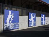 Installation view at Parnell Station, of Lolani Dalosa's Character Studies billboards. Photo: Sam Hartnett