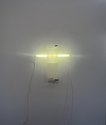 Bill Culbert, Untitled, c. 1978, white plastic bidons and fluorescent light fitting, 59 x 61 x 12.5 cm