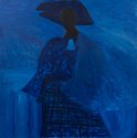 Ruth Igo, Yoruba Woman (Year 2031), 2024, acrylic paint on stretched canvas, in Aotearoa Contemporary, Auckland Art Gallery Toi o Tāmaki, 2024