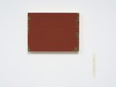 David Thomas, On the importance of edges A Time, unfinshed, (earth), 2024, acrylic on panel, 300 x 400 mm