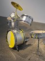 Julian Dashper, Untitled (the painter's mistake), 2007,  junior drumkit, enamel paint. Chartwell Collection. Courtesy of Te Uru. Photo by Sam Hartnett  