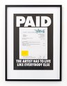 Billy Apple, Terry Maitland TM Signs (Black vinyl logo), 2021, invoice mounted on screenprint, 56 x 42 cm