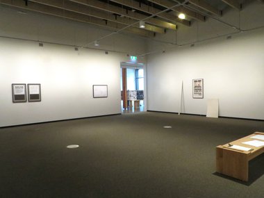 Installation view of Billy Apple, Institutional Critiques, Ann and John Hercus Gallery, Suter Art Gallery, 2018.