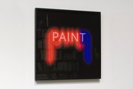 Paul Hartigan, Paint, 2024, neon on paper. MED: 670 mm  x 670 mm  x 40 mm ; LGE: 800 mm  x 800 mm  x 40 mm