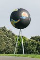 Ruth Watson's Other Worlds (2018-2024) steel, polystyrene, cement/fibreglass mix, paint, 4435 x 2000 x 2000 mm, at Auckland Botanic Gardens. Detail. Courtesy Auckland Council Public Art. Photo credit: David St George