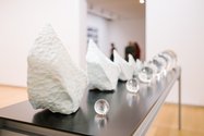 Olafur Eliasson, The last seven days of glacial ice, 2024; Installation view: Olafur Eliasson: Your curious journey, Auckland Art Gallery Toi o Tāmaki, Auckland, 2024; Photo: David St George; Courtesy of the artist; neugerriemschneider, Berlin