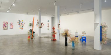 Overall installation view of Judy Darragh's Forest of Dreams at Two Rooms