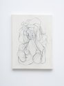 Miles Hendricks, Toy, 2022, dermatograph, graphite, gesso, flashe on cotton,  400 x 300 mm