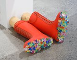 Judy Darragh, Boob, 2024, another detail, plastic, acrylic, wood, 480 x 280 mm