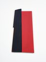 James Ross, Red-Blue (Myth) (2), 1982, oil on panel & canvas, (2 panels), 1219 x 572 mm2,
