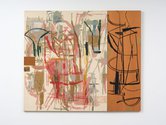 John Reynolds, Ground of the Heart, 1988 (diptich), mixed media on canvas and wood panel, 1800 x 2110 mm