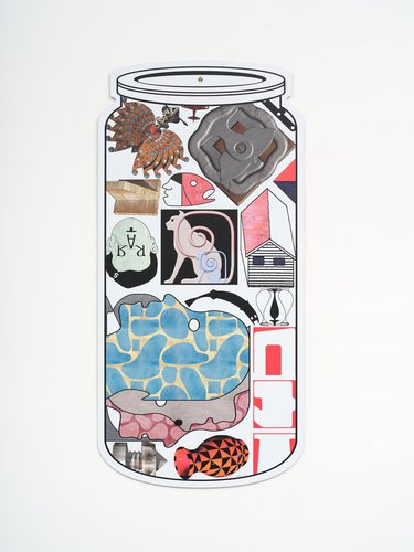Richard Killeen, Catspiralcatspiral (9458), 2025, Ink jet and Bona Mega Matt varnish on ACM, 1000 x 480mm