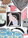 Richard Killeen, Catspiralcatspiral (9458) detail, 2025, Ink jet and Bona Mega Matt varnish on ACM, 1000 x 480mm