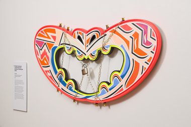 Zena Elliott, The Silence Forced Upon Us Is Louder Than the Crown's Declaration of Partnersip and Fairness, acrylic paint, rakau,haumaru, haumarangai, mauri, rongoa, karakia, 2025