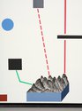 Tony de Lautour, Black Mountain 2, 2025, detail, acrylic on canvas, 750 x 1000mm 