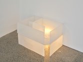Ammon Ngakuru, An Idea (I like the corner). 2025, resin, lightbulb, 440 x 720 x 500 mm. Detail.
