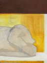 Ammon Ngakuru, Tilted Arc, 2025, oil on canvas, 1850 x 1650 mm. Detail.