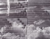 Simon Denny, SpaceX Falcon 9 lifts off, 2025, hand held inkjet on primed canvas, 120 x 120 x 4 cm detail