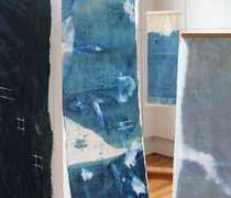 Sybille Schlumbom, a detailed look at her suspended cyanotypes.
