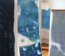 Sybille Schlumbom, a detailed look at her suspended cyanotypes.