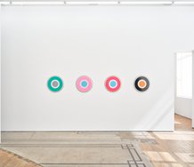 Installation view of part of Midwestern Unlike You and Me. At Michael Lett.