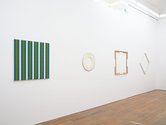 Installation view of part of Midwestern Unlike You and Me. At Michael Lett.