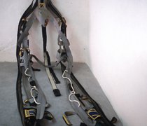 Pip Culbert, Zodiac, 1995, rubber, buckles, rope, eyelets, dimensions variable