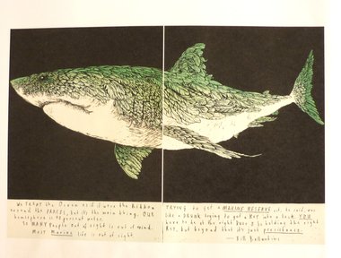 Ben Reid, Absolute Lunacy, multi-plate woodcut, 1420 x 955 x 45mm