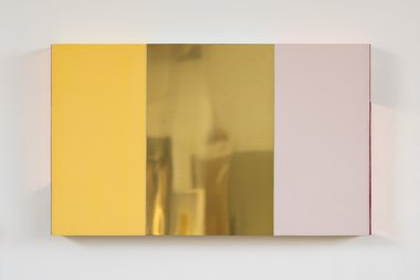 Jane Bustin, Mary and Three Prayers, wood, brass, lenticular, 1970s