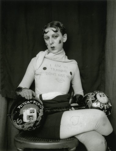 Claude Cahun and Marcel Moore, Untitled (I Am In Training. Don't Kiss Me), 1927. Courtesy of Jersey Heritage Collections